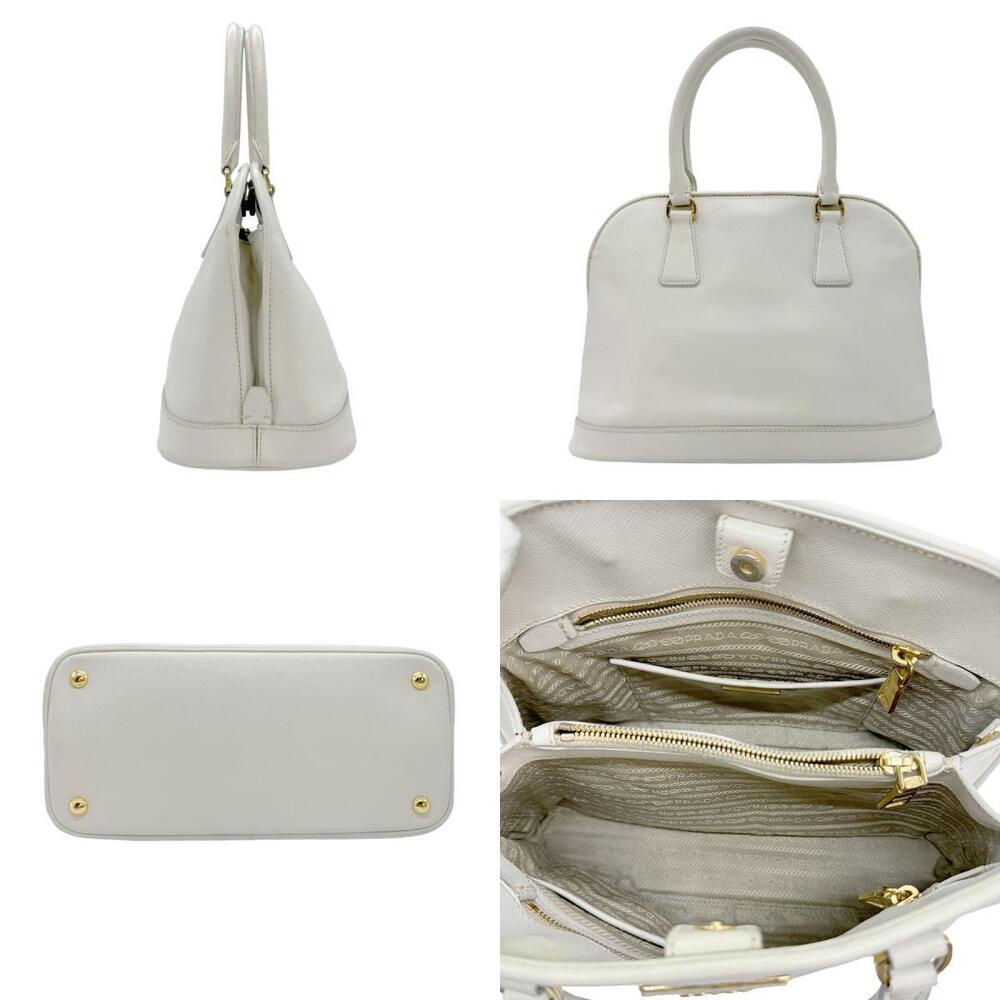 Prada Shoulder 2way Saffiano Leather Galleria Bag White